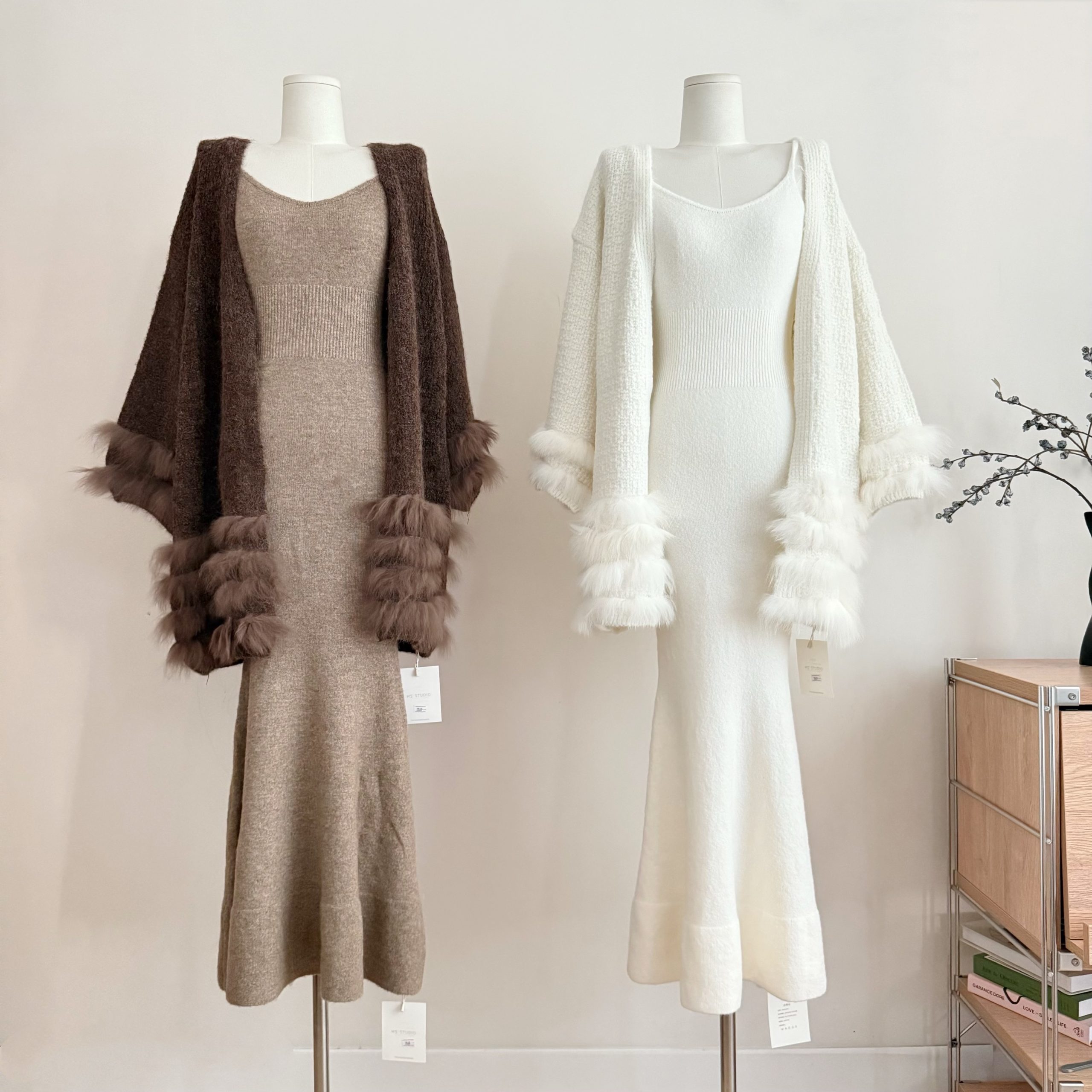 Xxiiuu Soft Cloud Knit Cami Dress Women's Winter Layering Mermaid Dress
