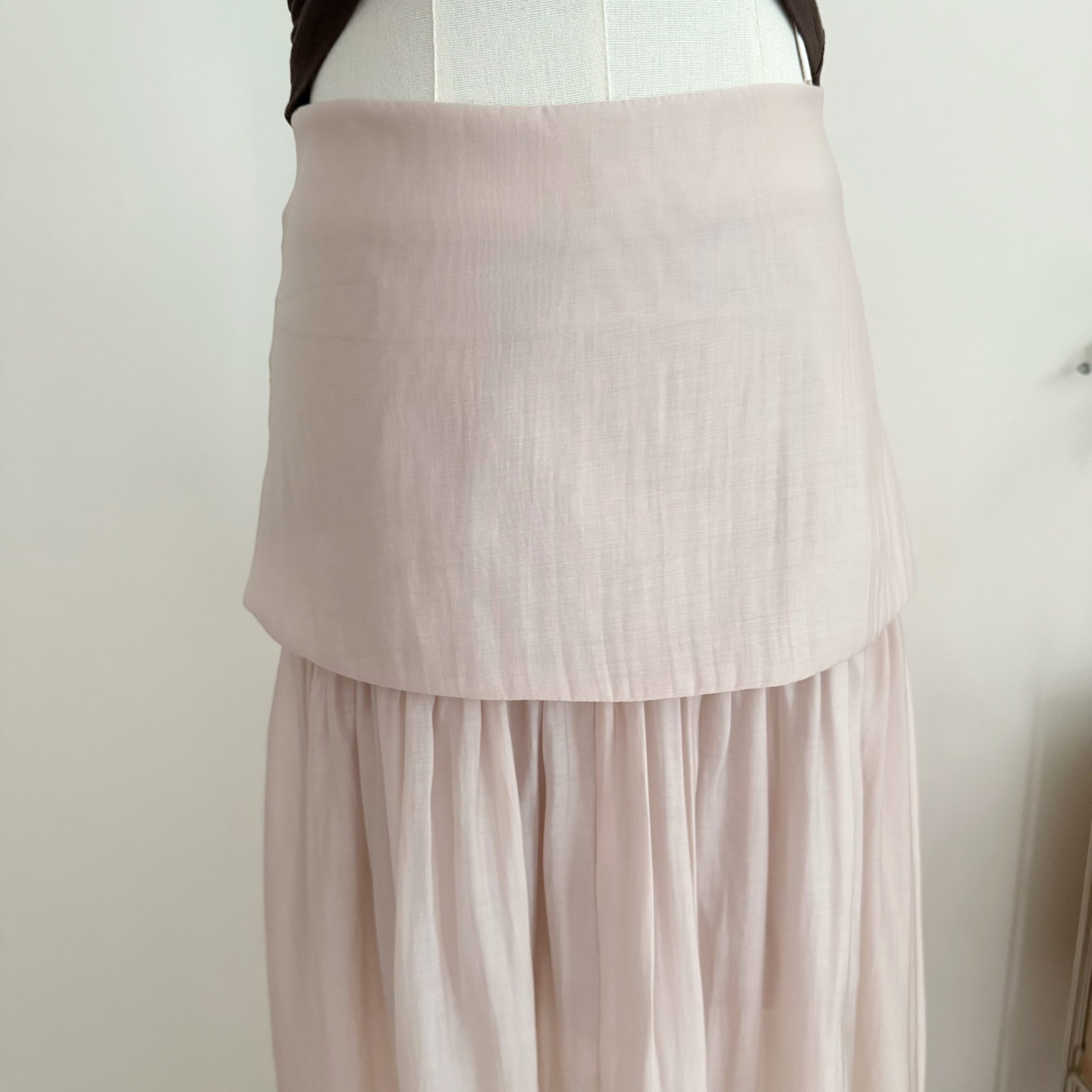 Women's Summer A-Line Midi Skirt in Pink - Lightweight Lyocell Blend - Image 3