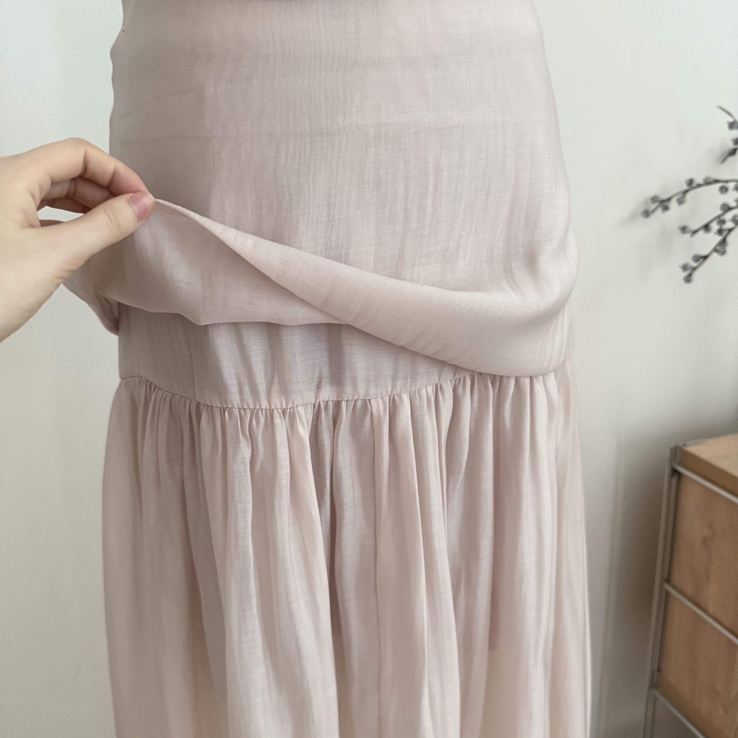 Women's Summer A-Line Midi Skirt in Pink - Lightweight Lyocell Blend - Image 4