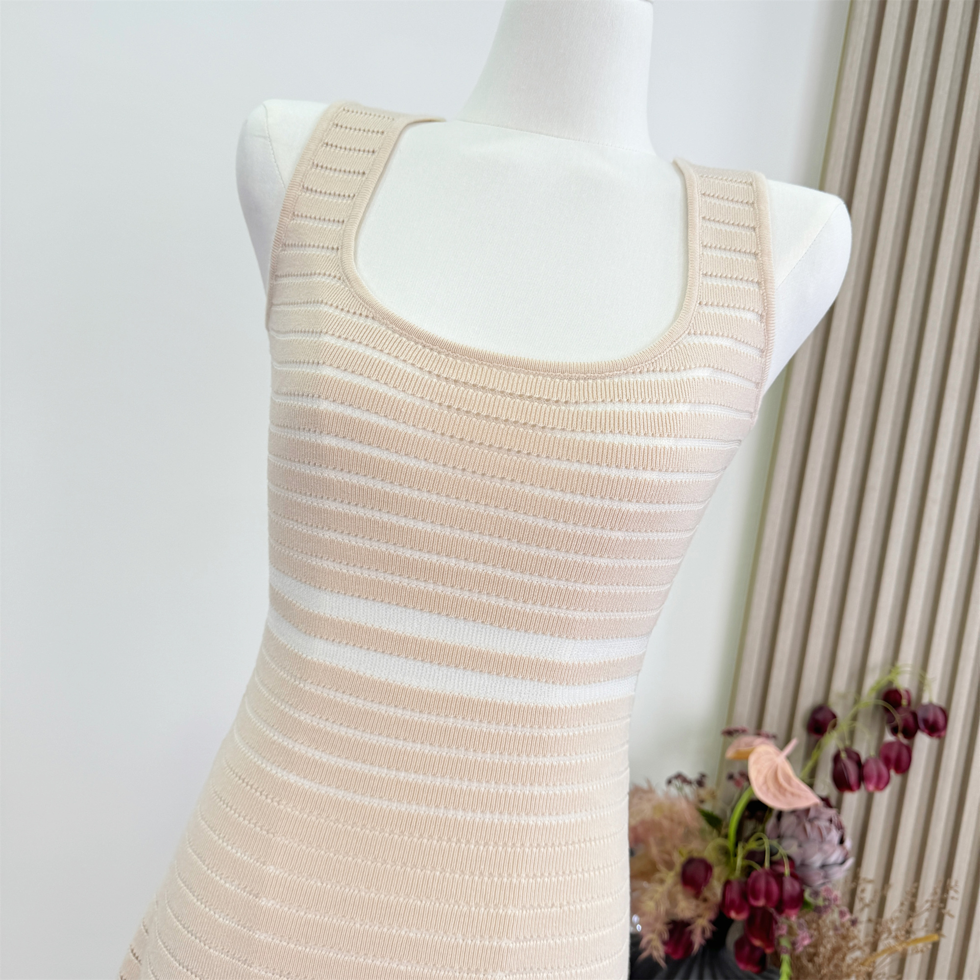 M900 Knitted Cami Dress for Women 2026 Summer Slim Fit Short Bodycon Dress - Image 2
