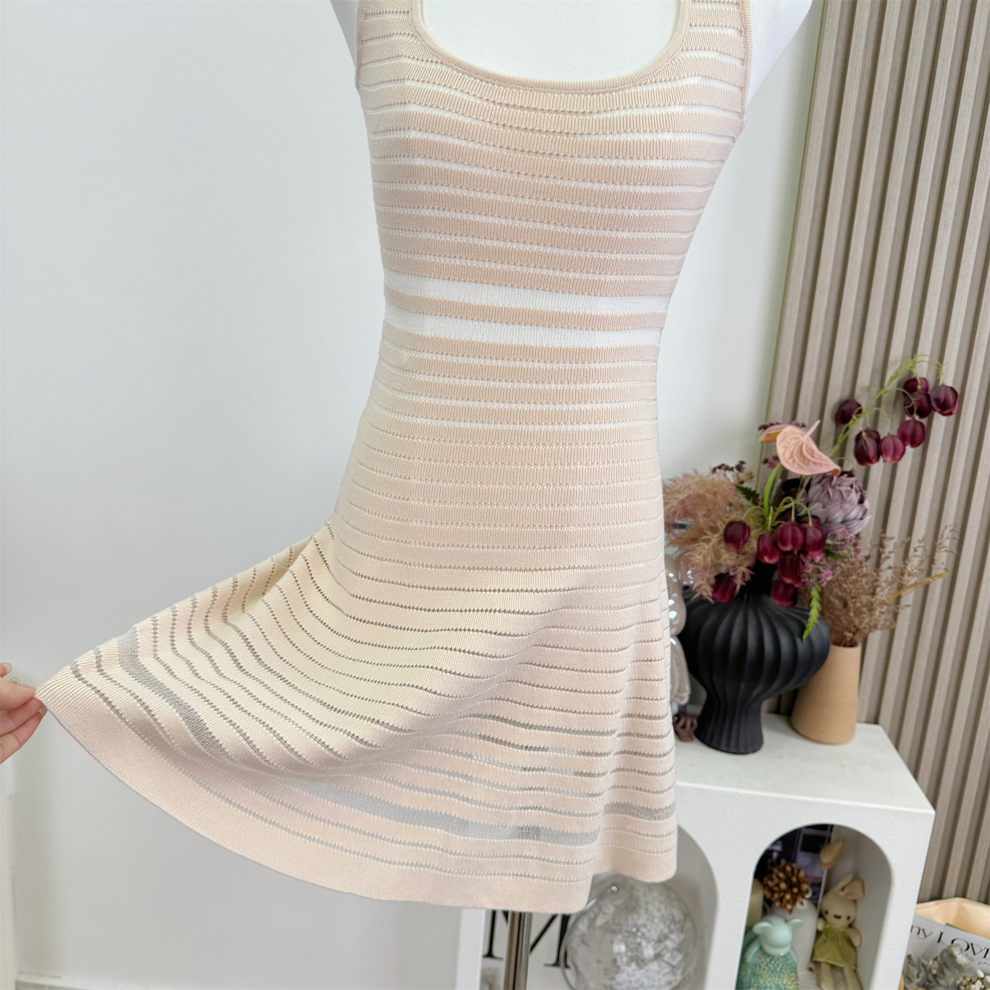 M900 Knitted Cami Dress for Women 2026 Summer Slim Fit Short Bodycon Dress - Image 3